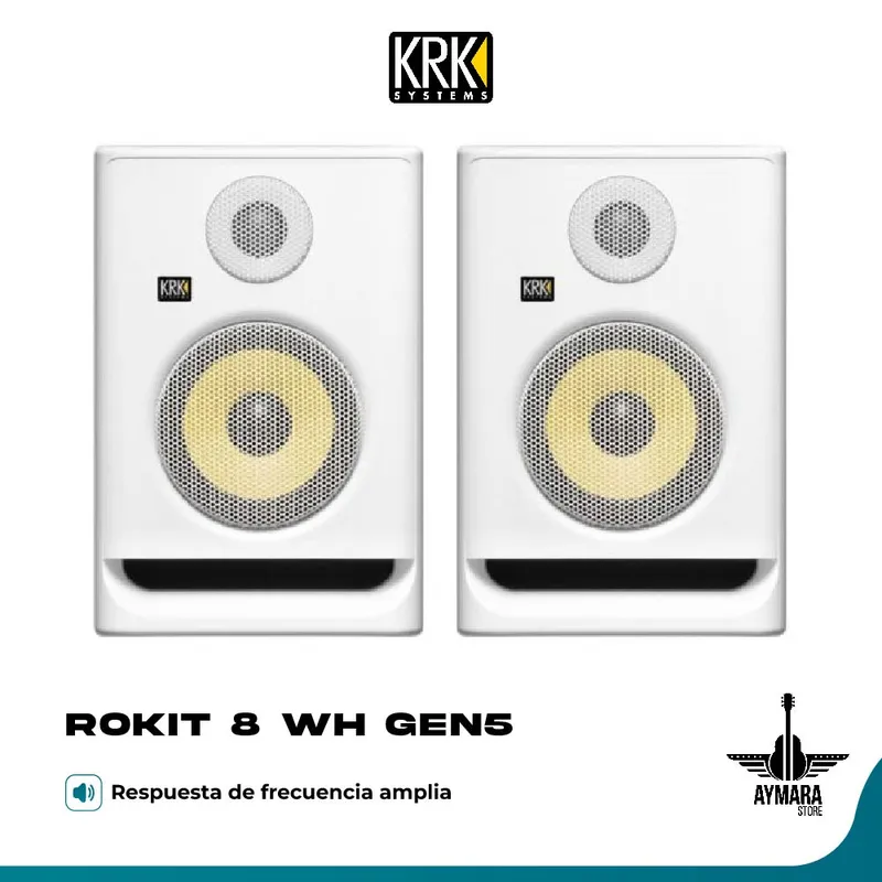 KRK - KRK ROKIT 8 WH (GEN5) Monitores de Estudio