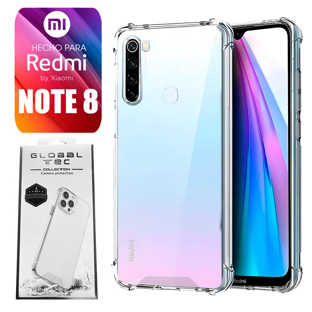 ASIA IMPORT - Space Case Para Xiaomi Redmi Note 8 Transparente