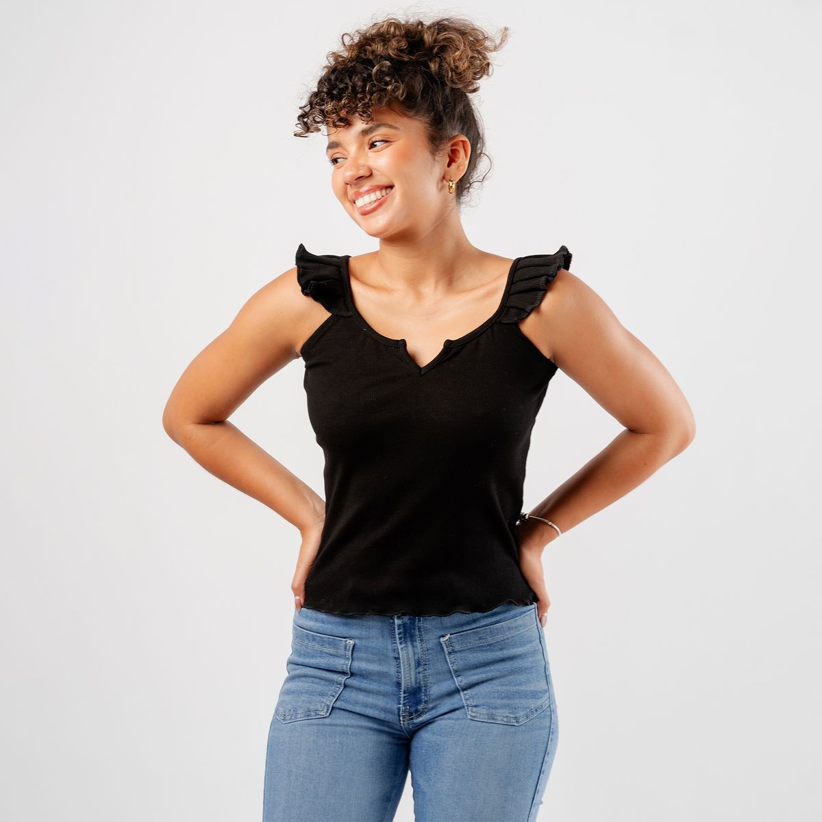 ROXJES JEANS - BASICO POLO RIB SIN MANGAS ZOE MUJER