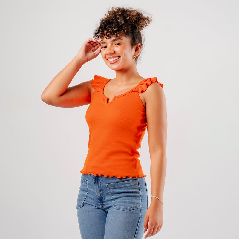 ROXJES JEANS - BASICO POLO RIB SIN MANGAS ZOE MUJER