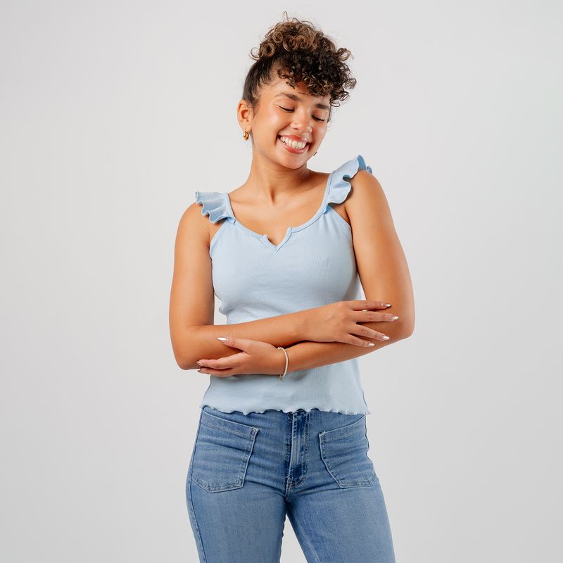 ROXJES JEANS - BASICO POLO RIB SIN MANGAS ZOE MUJER