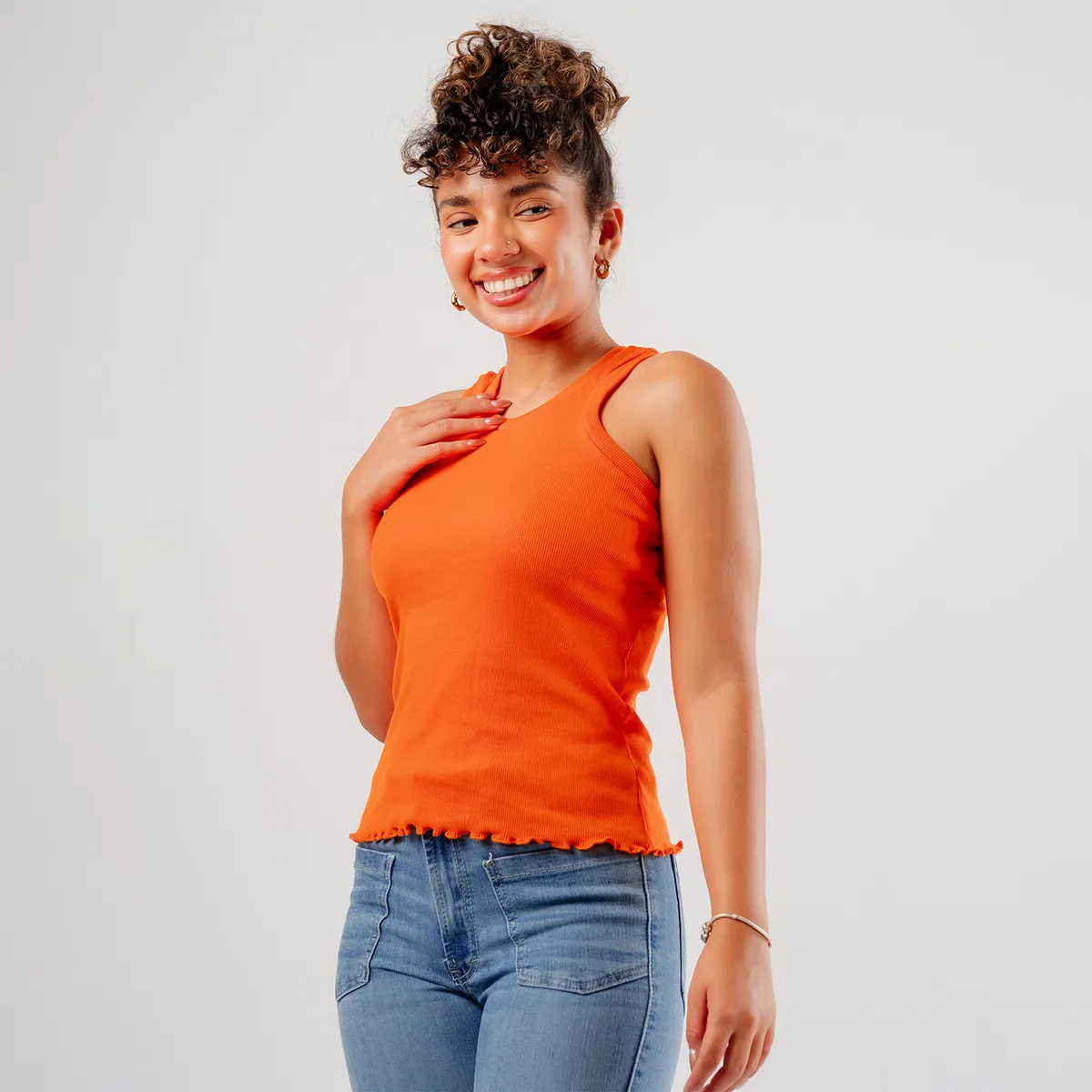 ROXJES JEANS - BASICO POLO RIB SIN MANGAS KIM MUJER