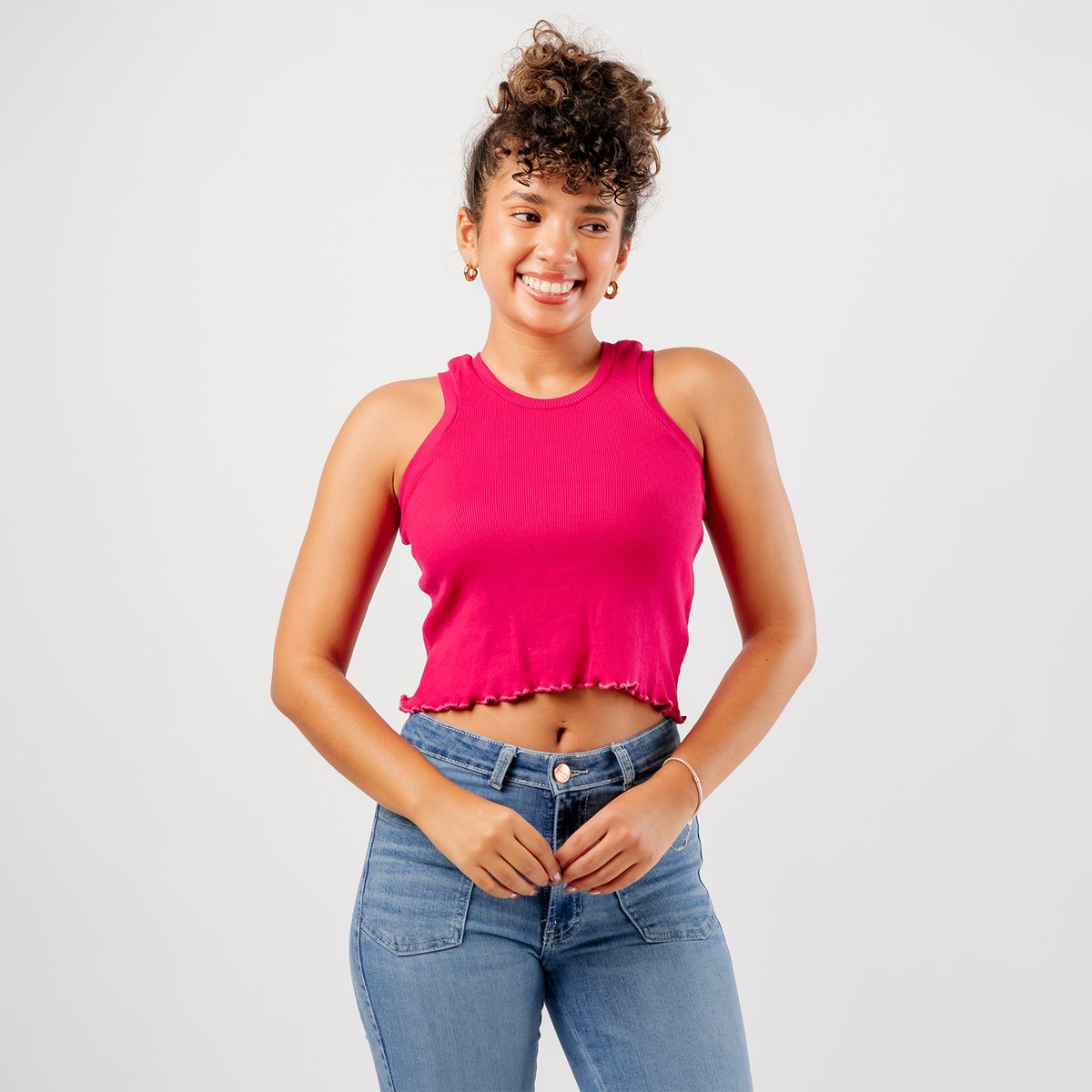 ROXJES JEANS - CROP TOP RIB SIN MANGAS MUJER