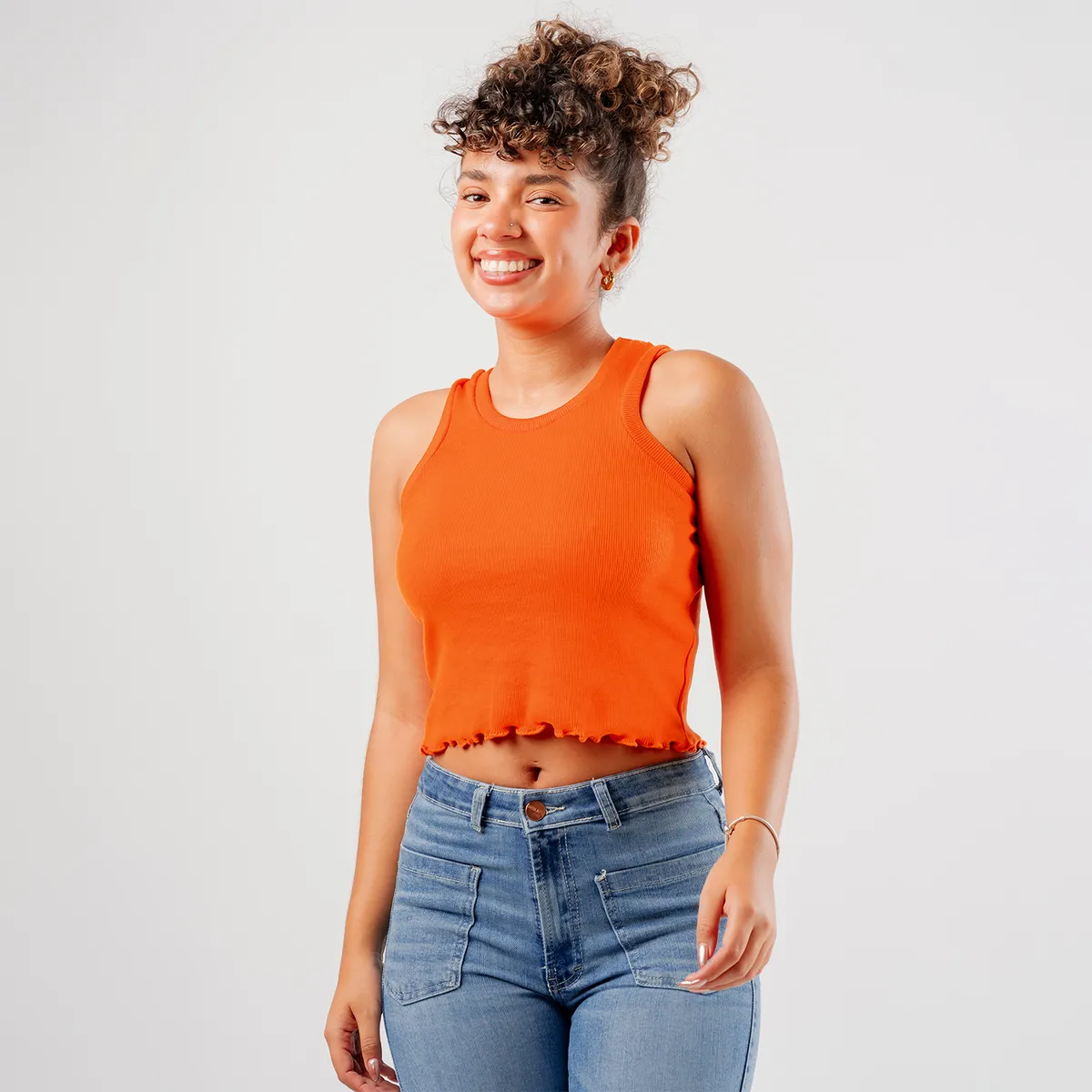 ROXJES JEANS - CROP TOP RIB SIN MANGAS MUJER
