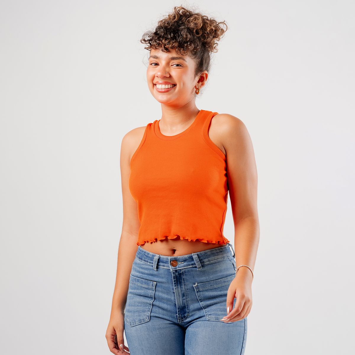 ROXJES JEANS - CROP TOP RIB SIN MANGAS MUJER