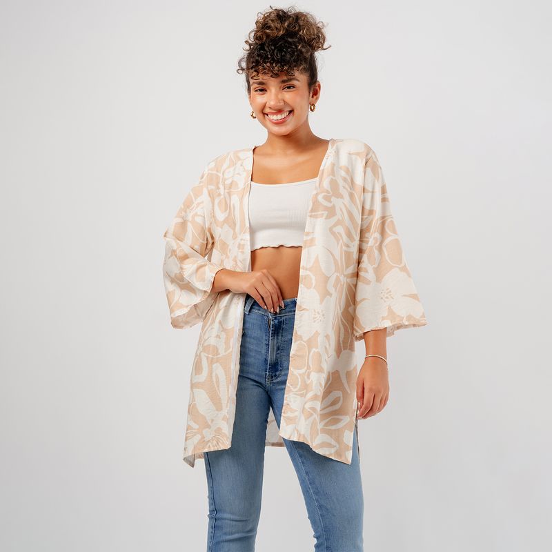 ROXJES JEANS - Kimono Capa En Lino Mujer Roxjes