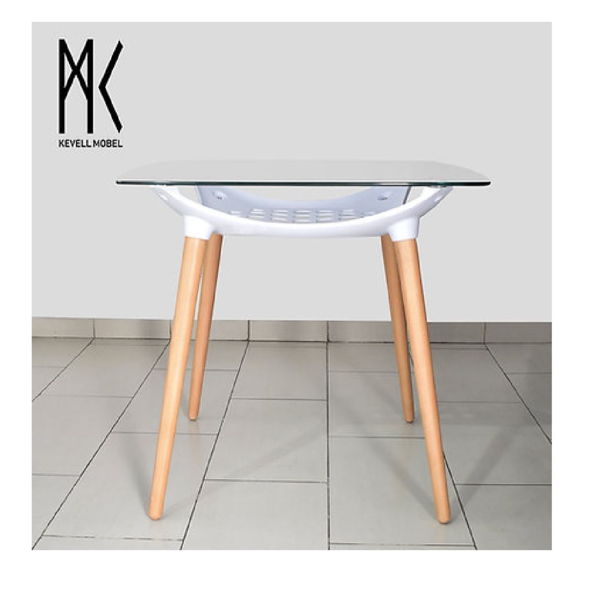 TU MESITA - Mesa Moderna de Comedor Jonas con Vidrio TU MESITA