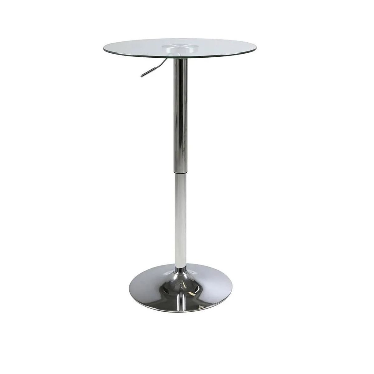 TU MESITA - Mesa Minimalista de Acero Circular Pamela Vidrio TU MESITA