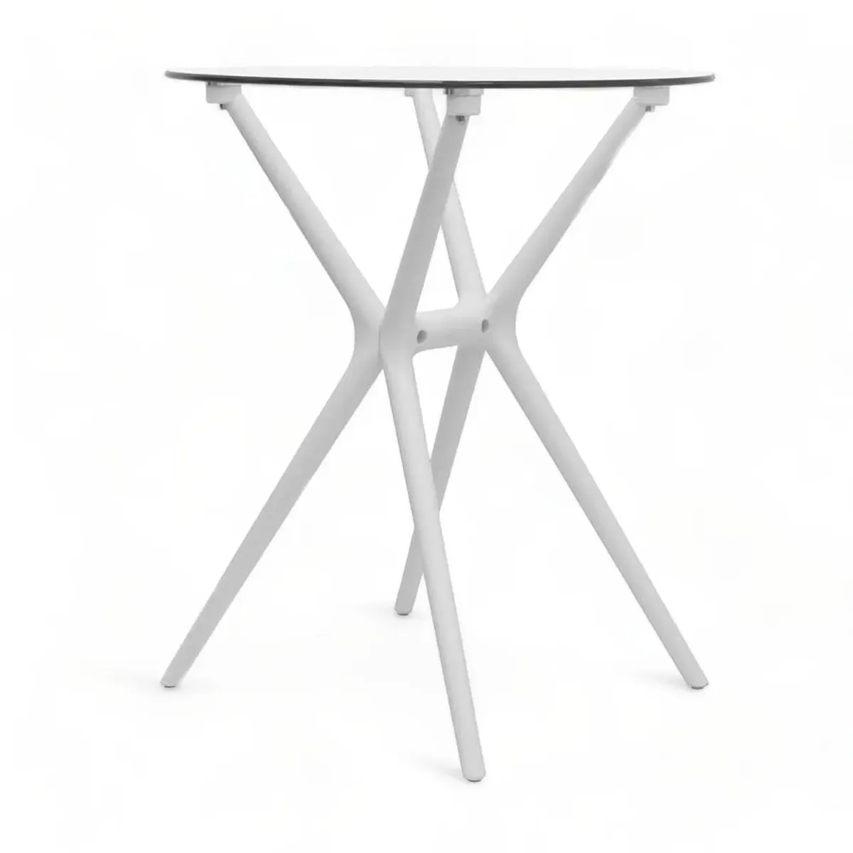 TU MESITA - Mesa Minimalista Circular Panda Vidrio TU MESITA