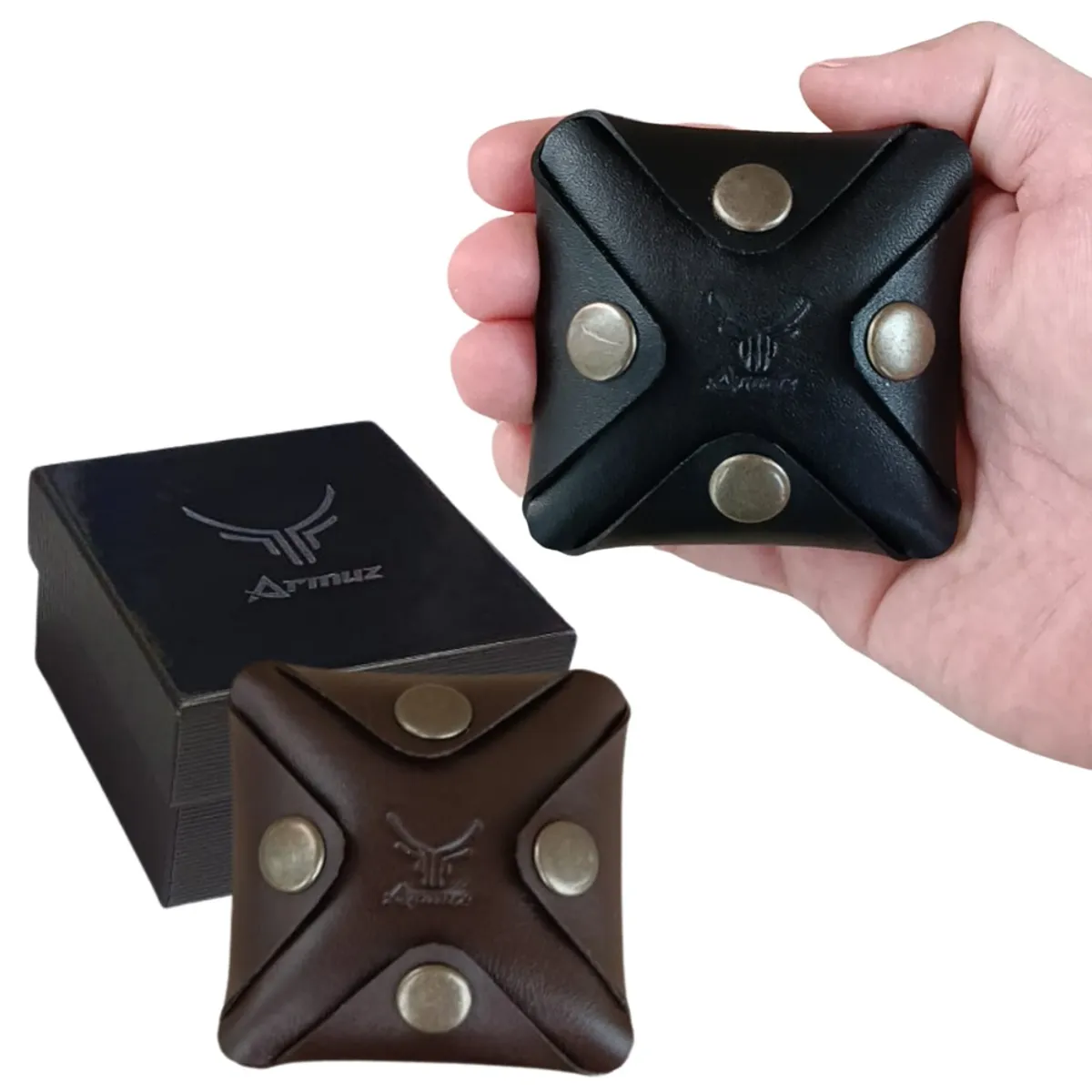 ARMUZ - Monedero de Cuero Vacuno AR22 Estilo Retro