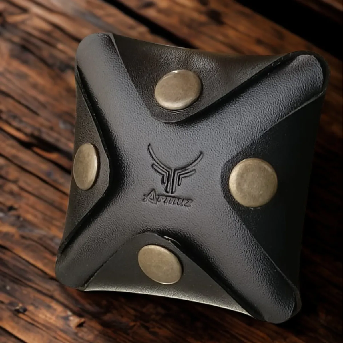 ARMUZ - Monedero de Cuero Vacuno AR22 Estilo Retro