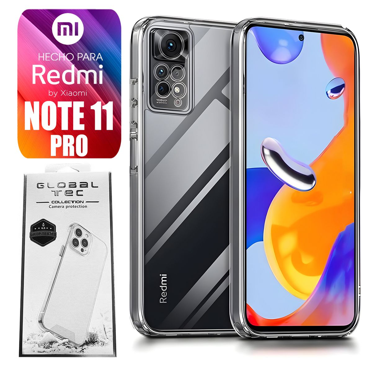 ASIA IMPORT - Space Case Para Xiaomi Redmi Note 11 Pro Transparente