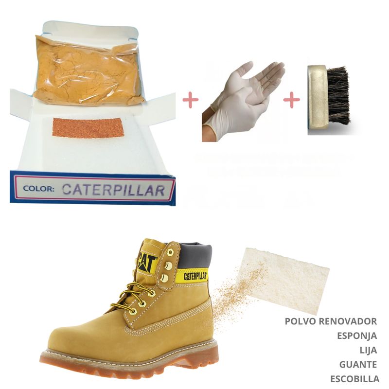 GENERICO - Tinte renovar gamuza nobuck polvo azul rojo marrón hueso caterpi kit