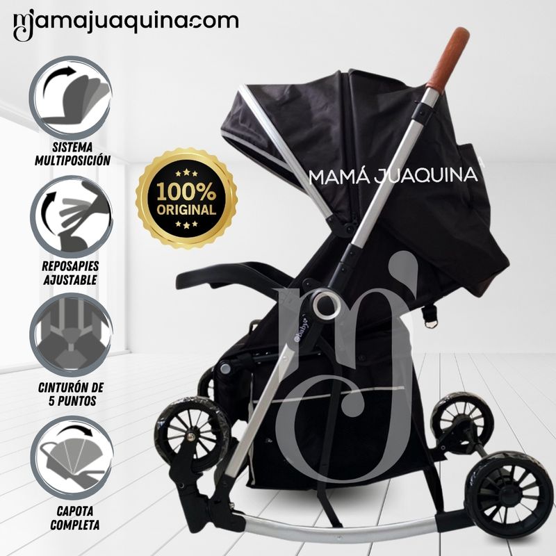 EBABY - Coche Mecedora de Lujo «EXUTOIRE» Black