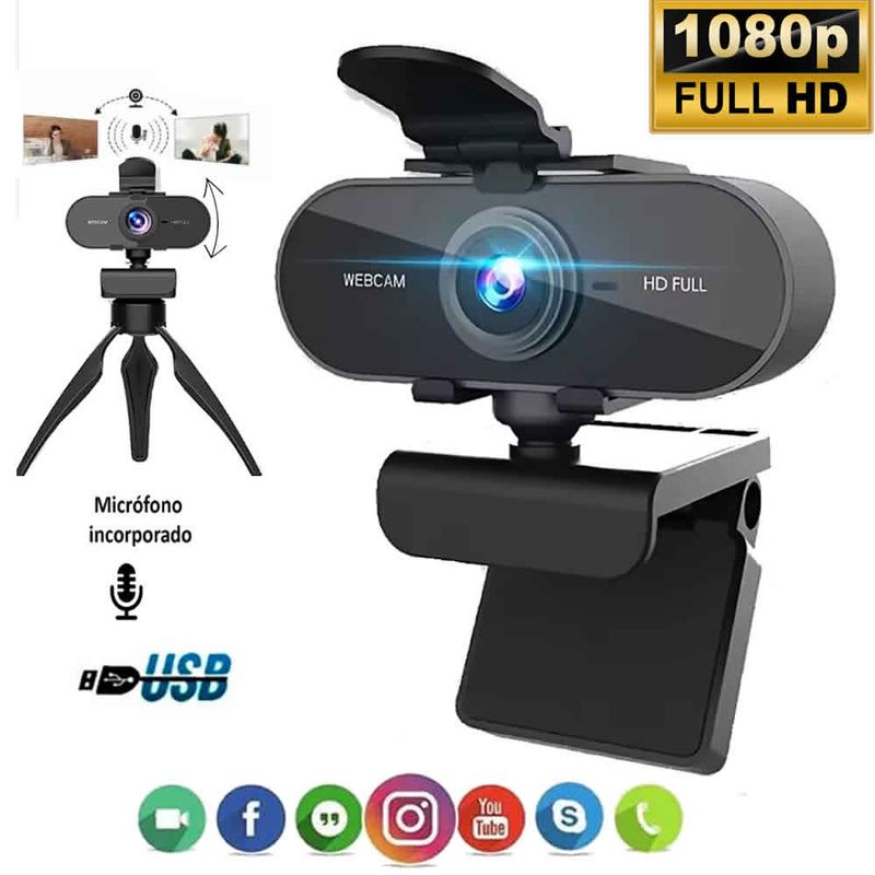 GENERICO - CÁMARA WEB 1080X1920P WEBCAM CON MICRÓFONO PARA PC