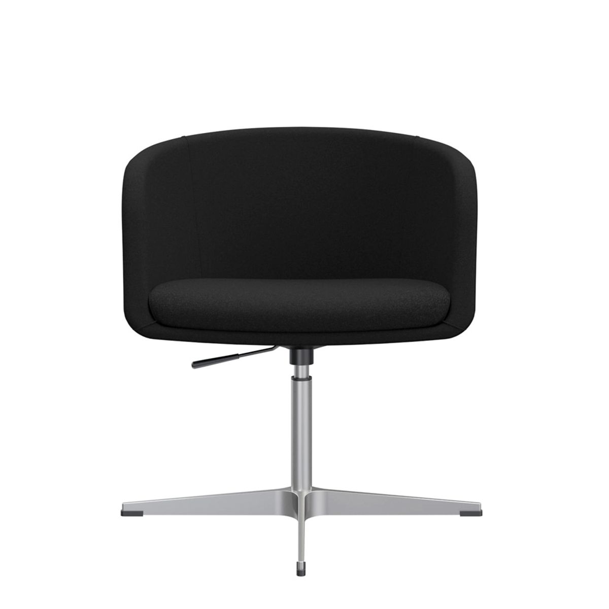 OFIDEAS - Poltrona Giratoria Boom Base Cross Negro Acolchada Ofideas