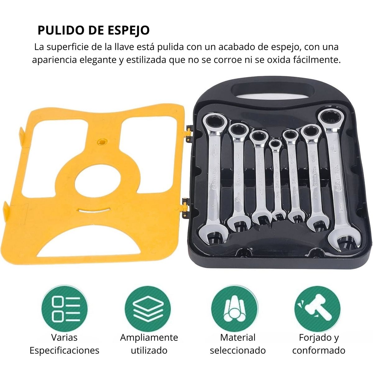 PENTHA - Juego de Llaves Mixtas Combinadas 8, 10, 12, 13, 14, 17 y 19mm