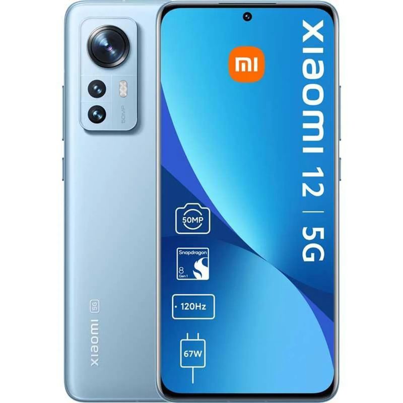 XIAOMI - XIAOMI 12 5G 8GB + 256GB -  AZUL ENTREGA INMEDIATA