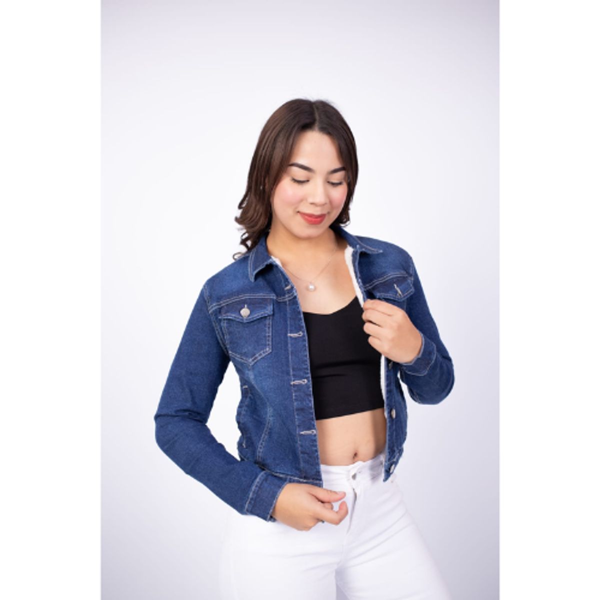 GENERICO - Casaca denim forro peluche strech