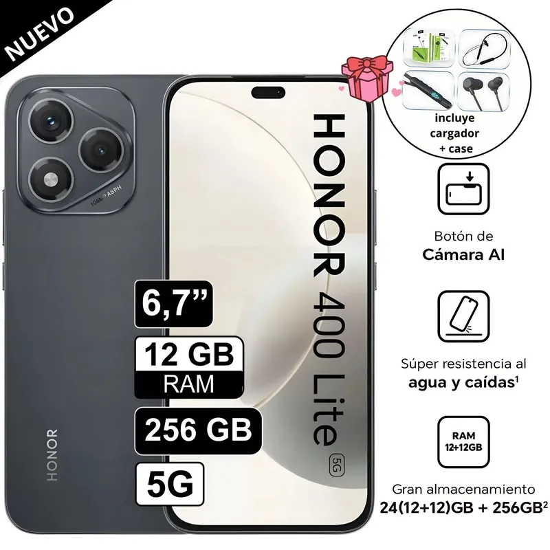 HONOR - Celular Honor 400 Lite 5g 256gb 12gb Ram Gris Oscuro