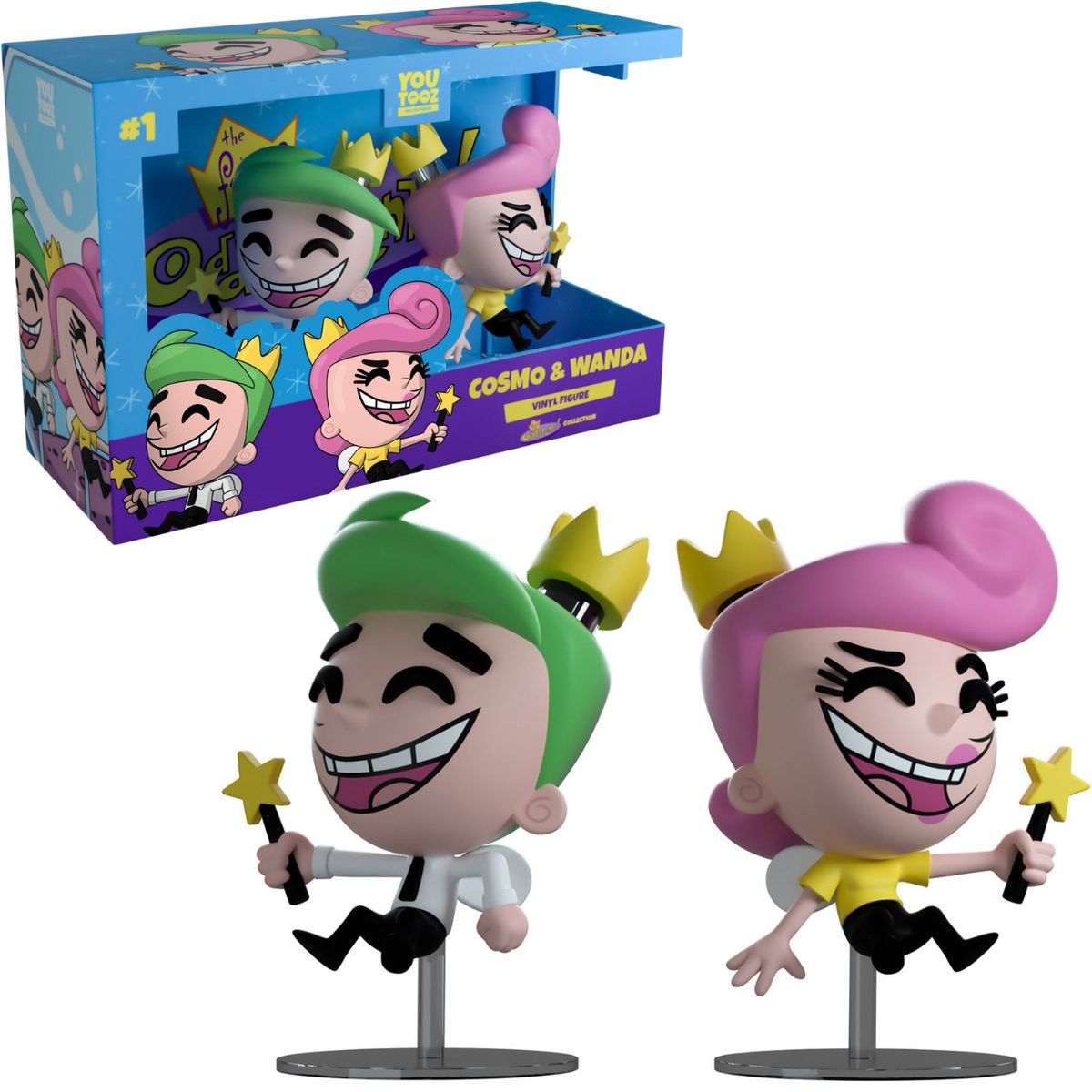 XCLUSIVE - Padrinos Mágicos - Cosmo y Wanda Figuras colección - Youtooz