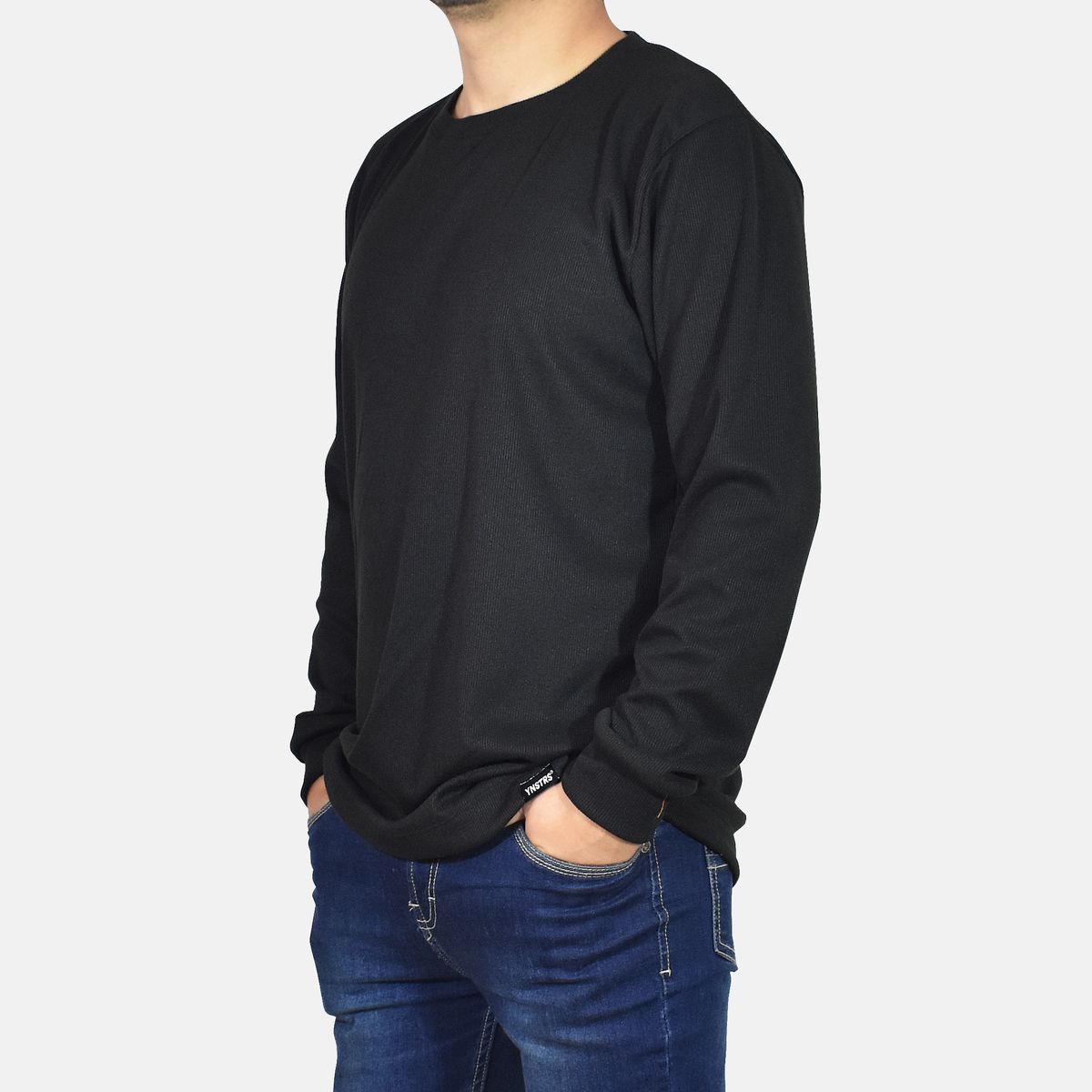 YONISTERS CLOTHING - Sueter Básico de Algodón Yonisters Clothing Negro