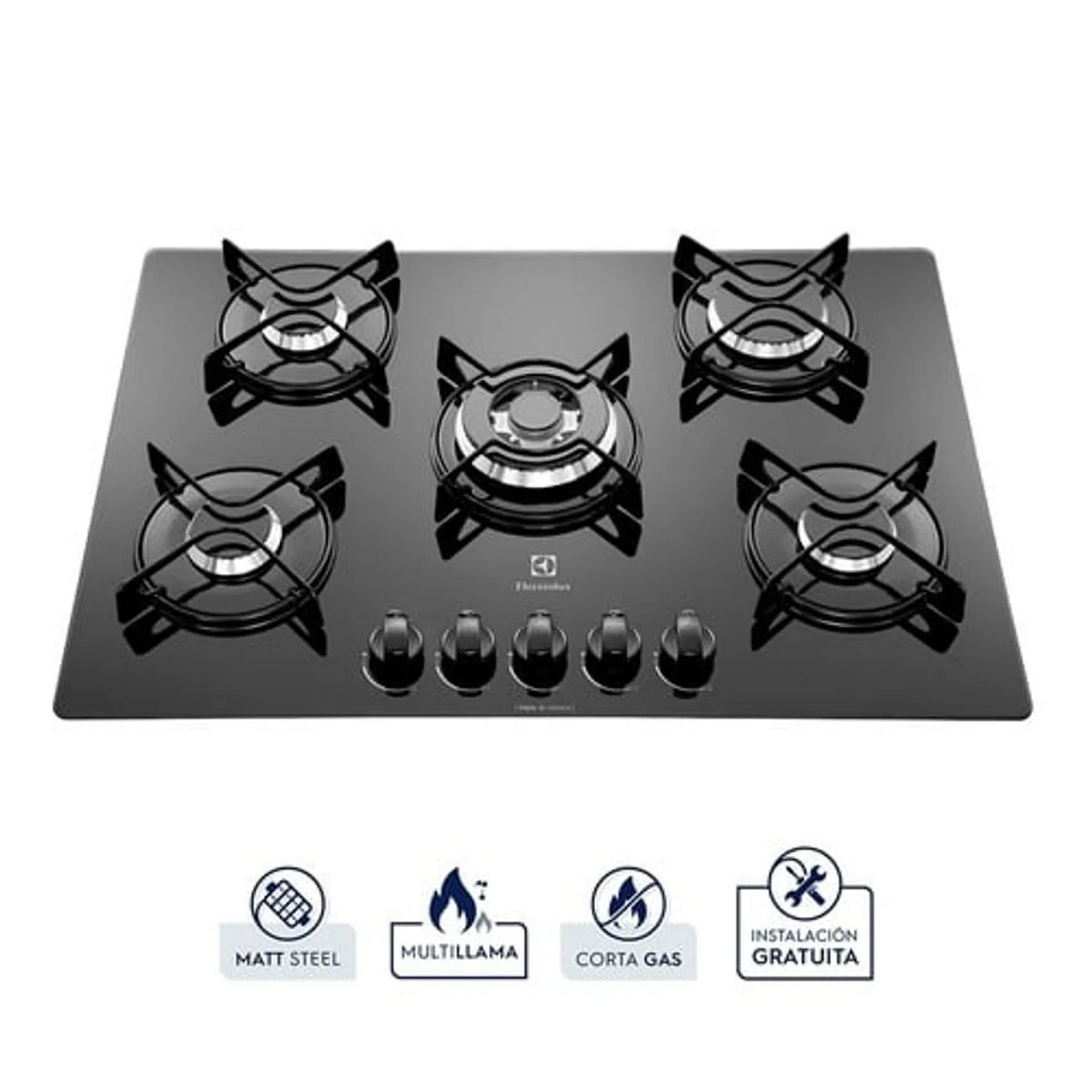 ELECTROLUX - Encimera  Empotrable a  Gas 5 Quemadores Electrolux ETGZ30T0EPUB