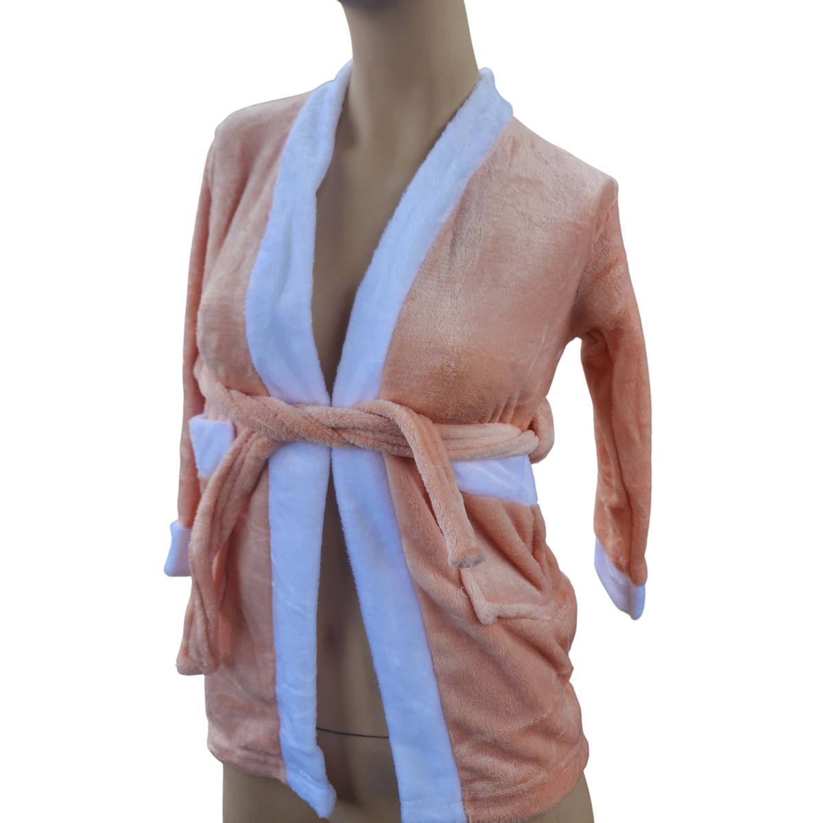 GENERICO - Bata de baño absorbente suave color Rosado