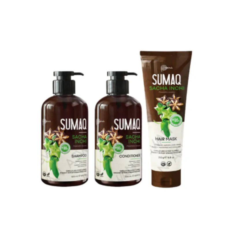 SUMAQ - KIT DE SACHA INCHI - SHAMPOO + ACONDICIONADOR + MASCARILLA- SUMAQ
