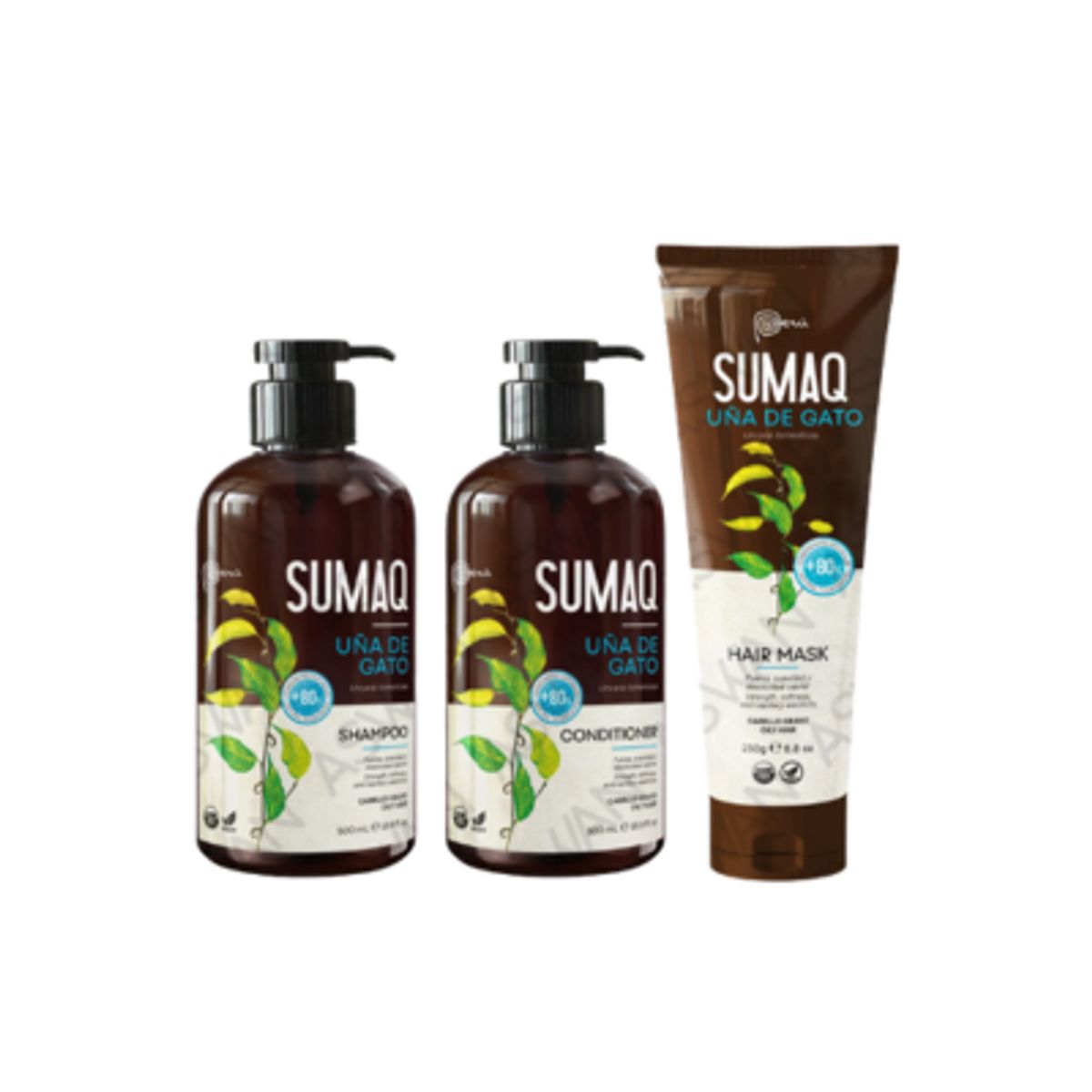 SUMAQ - KIT DE UÑA DE GATO - SHAMPOO + ACONDICIONADOR + MASCARILLA- SUMAQ
