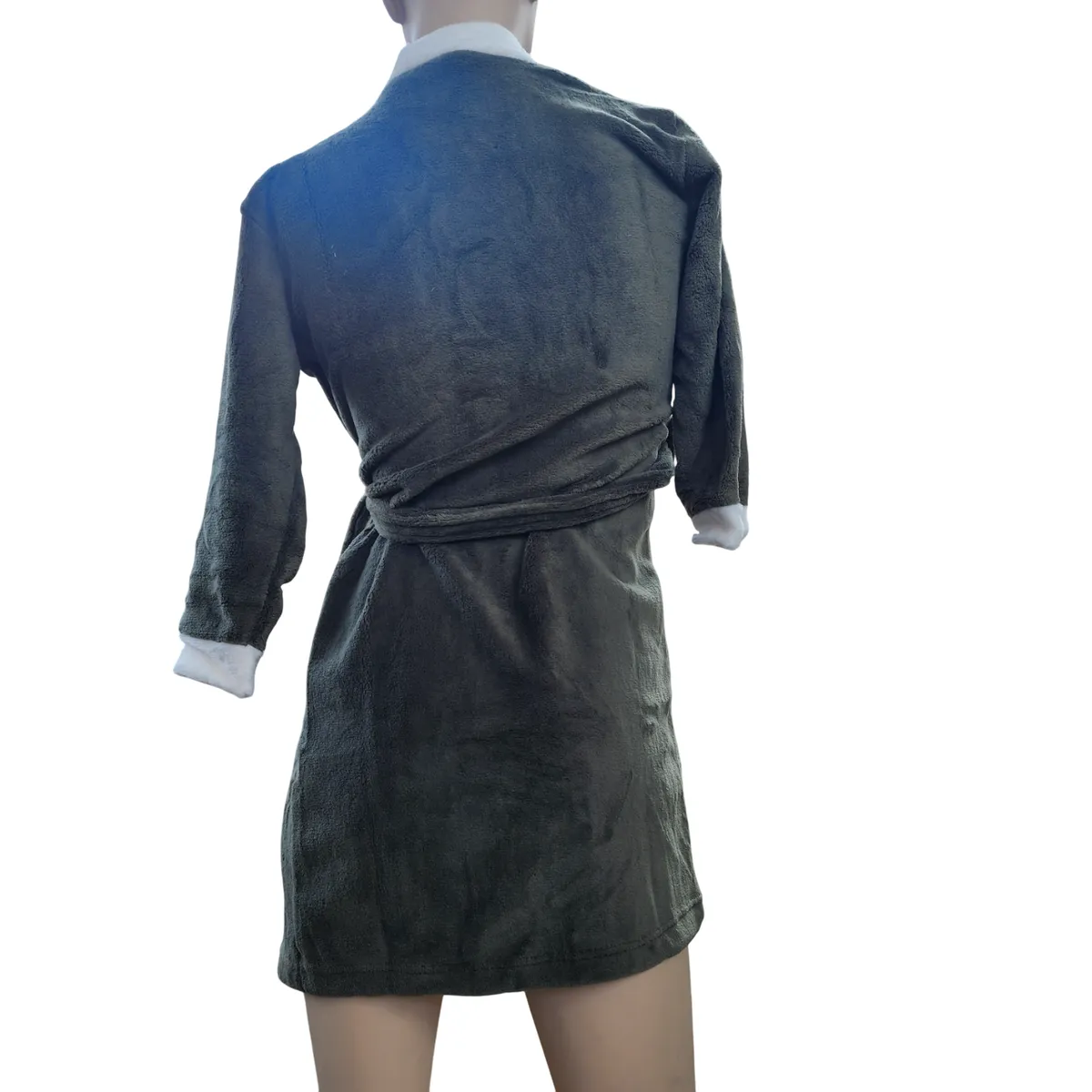 GENERICO - Bata de baño absorbente suave color Verde Oscuro