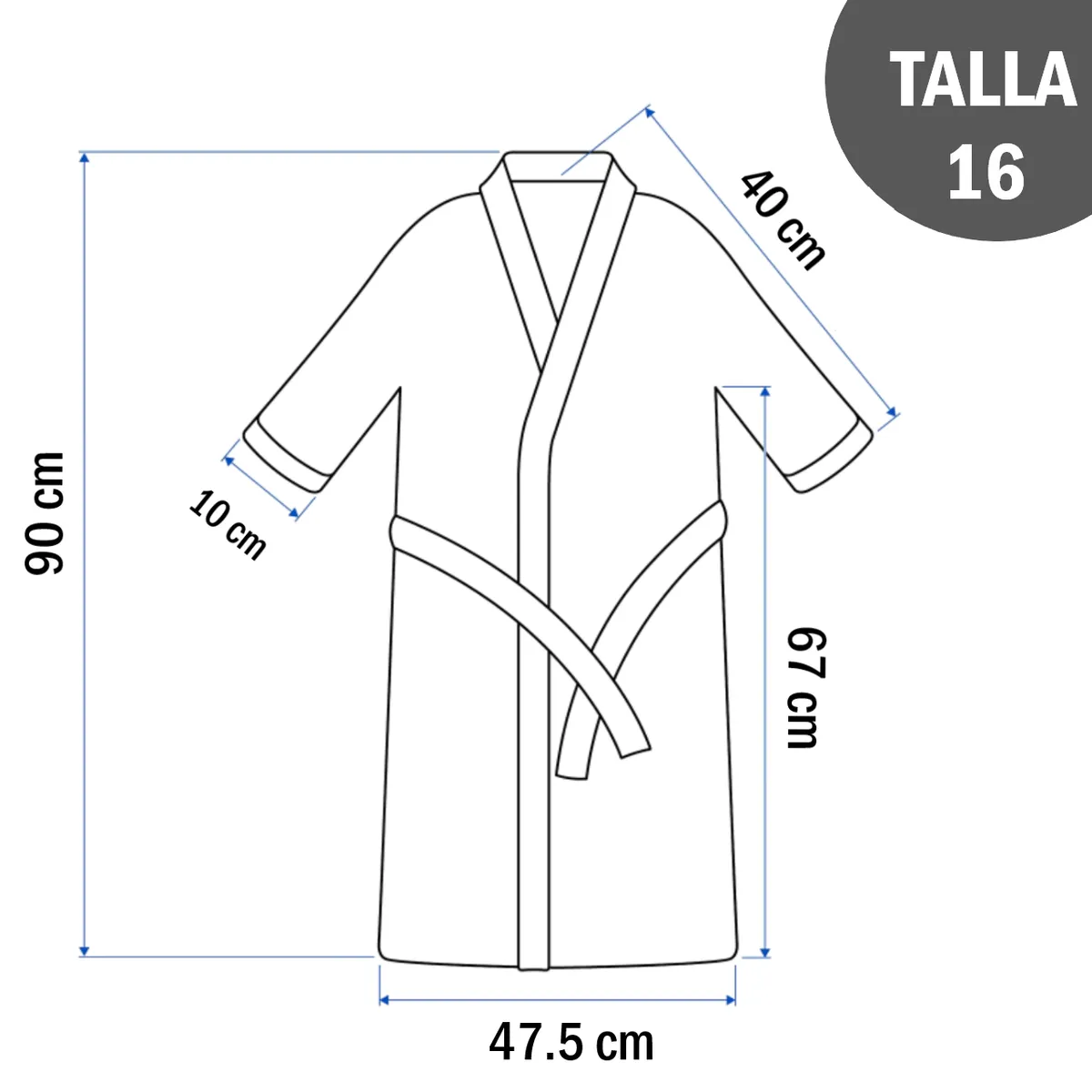 GENERICO - Bata de baño absorbente suave color Verde Oscuro
