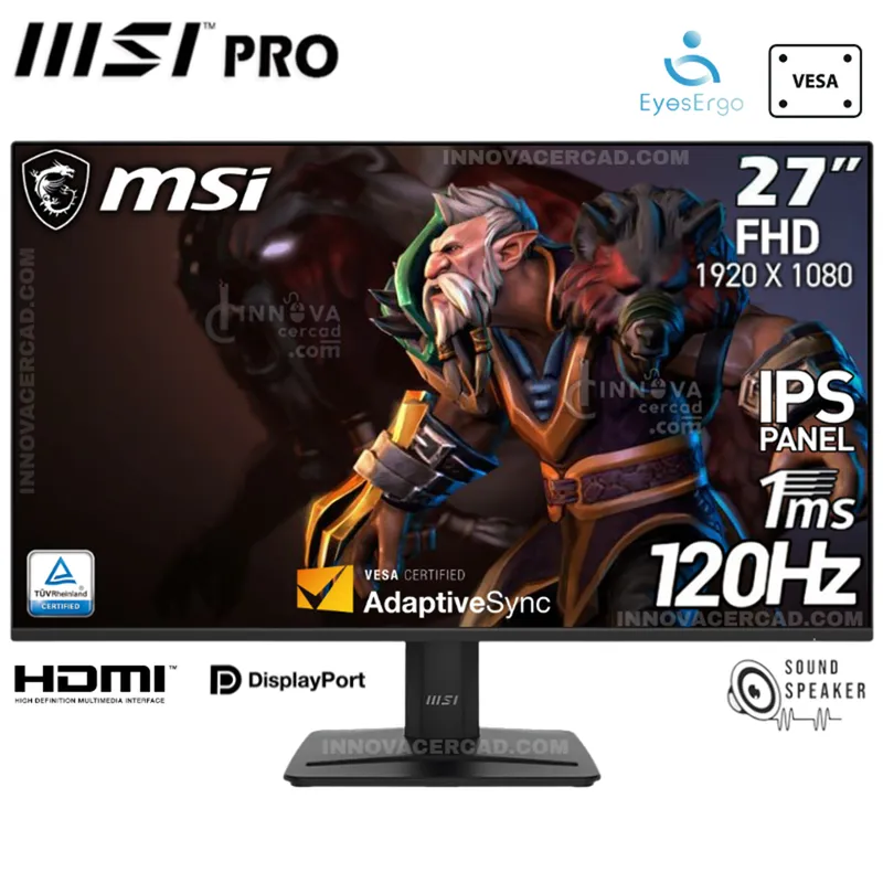 MSI - MONITOR MSI PRO MP275 E2 27 IPS FHD 120Hz 1ms Parlante