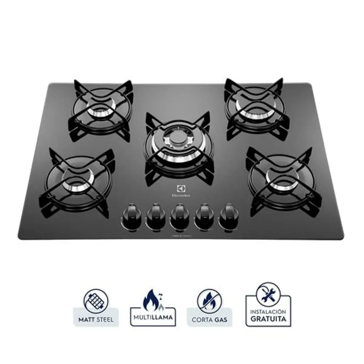 ELECTROLUX - Encimera  Empotrable a  Gas 5 Quemadores Electrolux ETGZ30T0EPUB