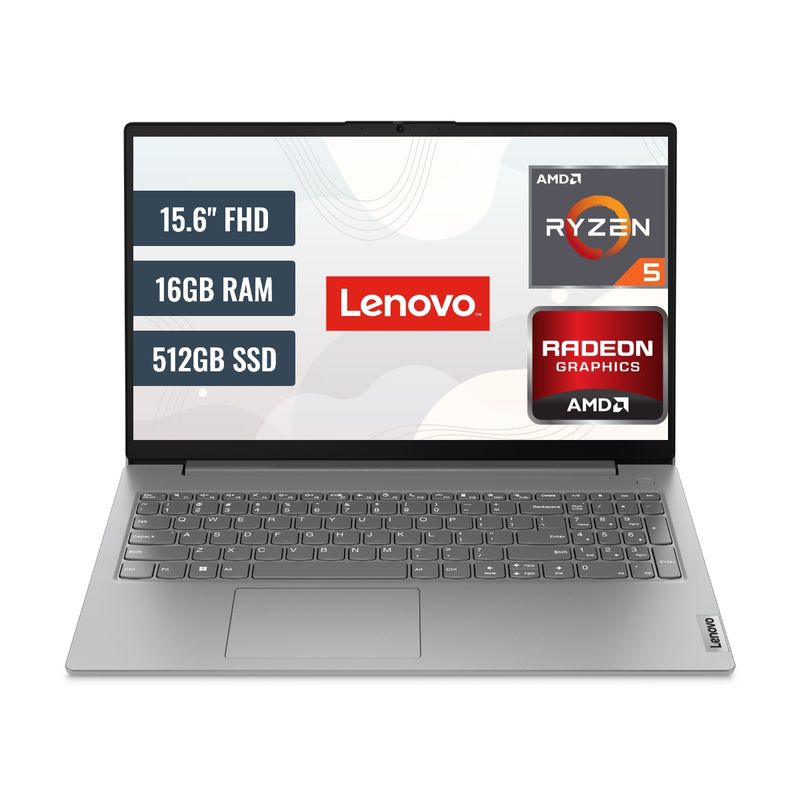 LENOVO - Laptop Lenovo V15 RYZEN 5 7520 16GB, SSD 512GB, Pantalla 15.6 " FHD