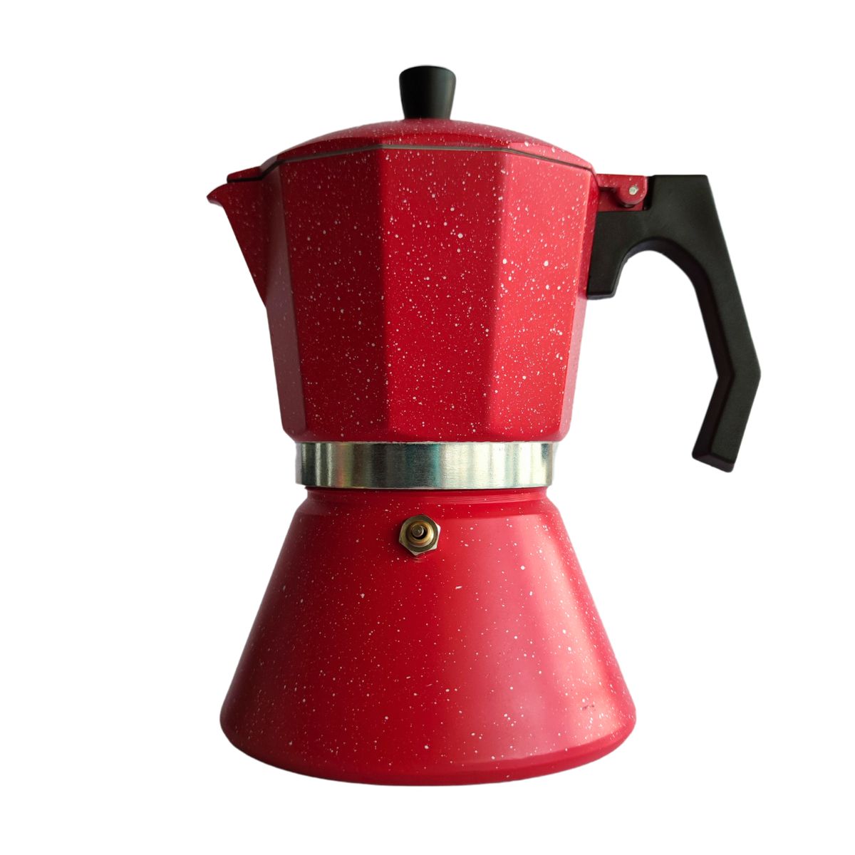 CORBETTA - Cafetera Moka Italiana Roja 9 Tazas - Granito