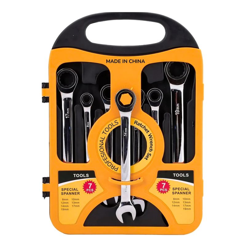 OEM - Juego de Llaves Mixtas Combinadas 8, 10, 12, 13, 14, 17 y 19mm