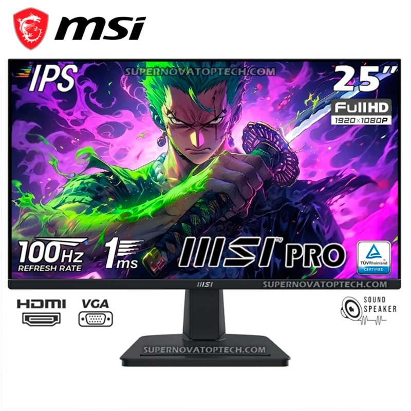 MSI - Monitor MSI PRO MP251 25 IPS FHD 100Hz 1ms Parlante