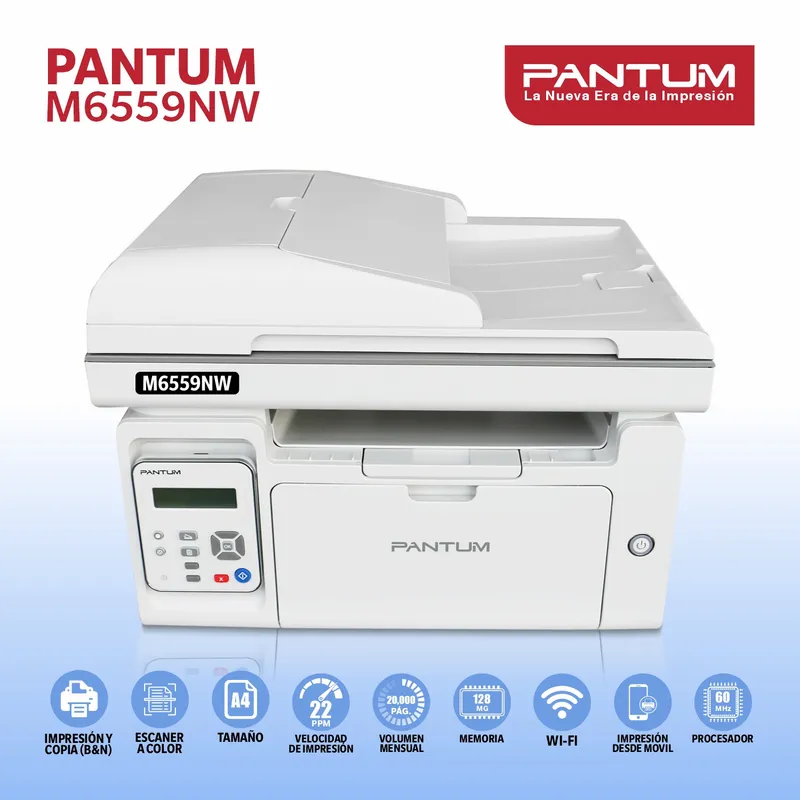 PANTUM - Impresora Multifuncional Láser Monocromática M6559NW