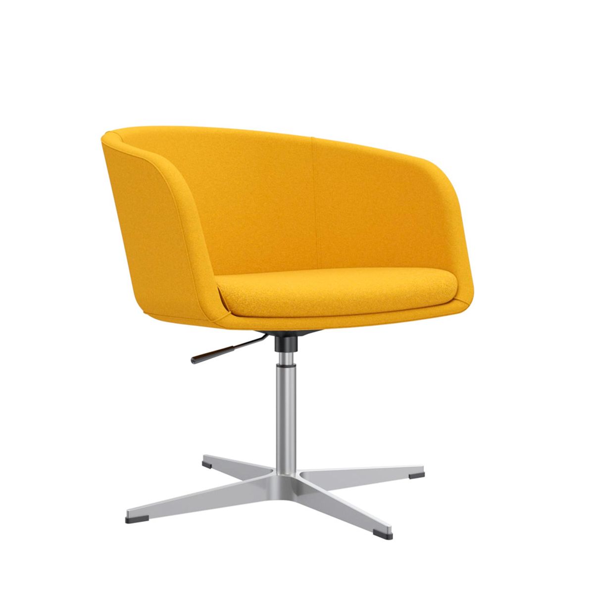 OFIDEAS - Poltrona Giratoria Boom Base Cross Mostaza Acolchada Ofideas