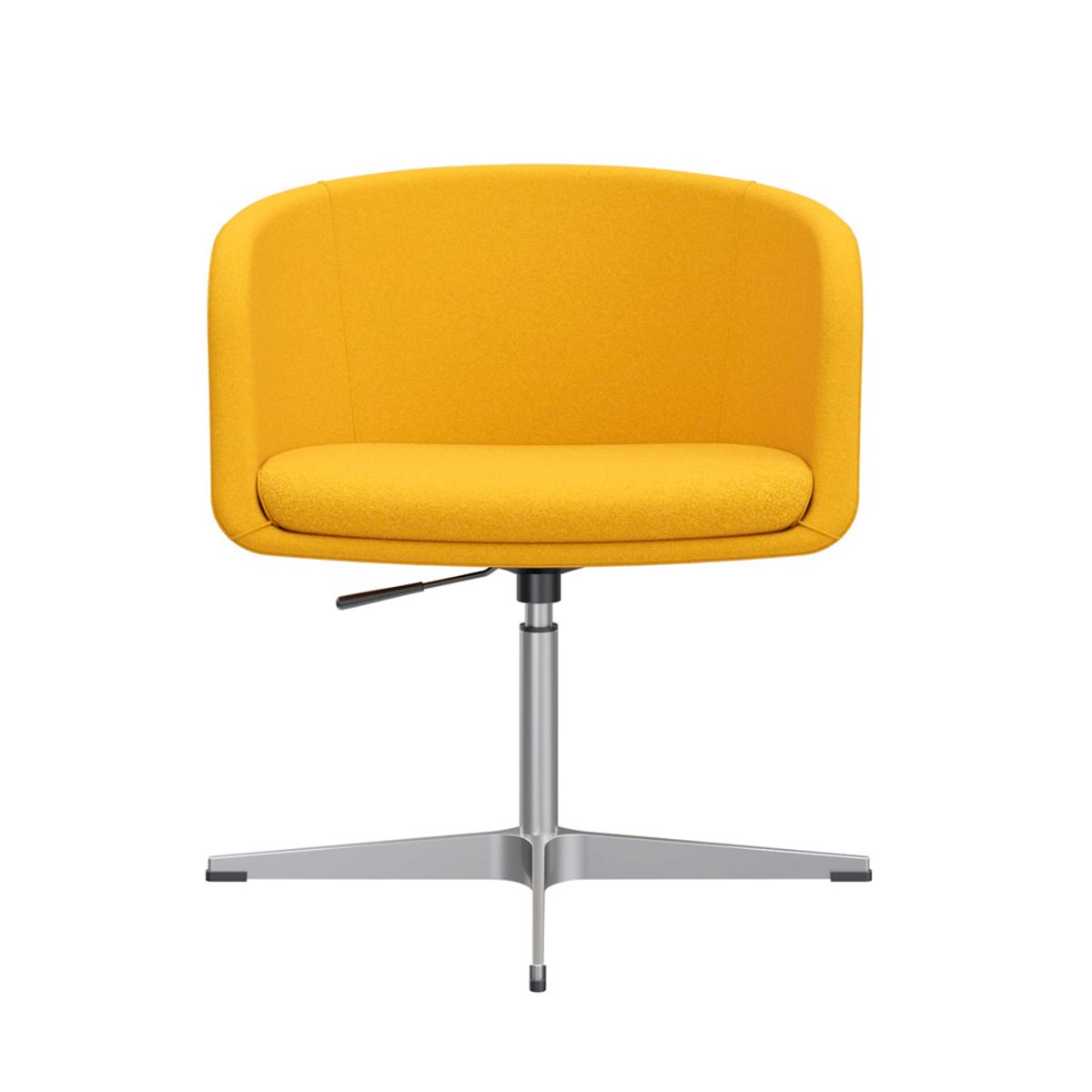 OFIDEAS - Poltrona Giratoria Boom Base Cross Mostaza Acolchada Ofideas