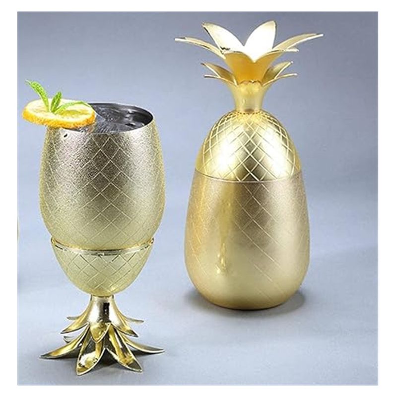 ICHIMATSU - COPA MODELO PIÑA 500 ML DORADO ICHIMATSU
