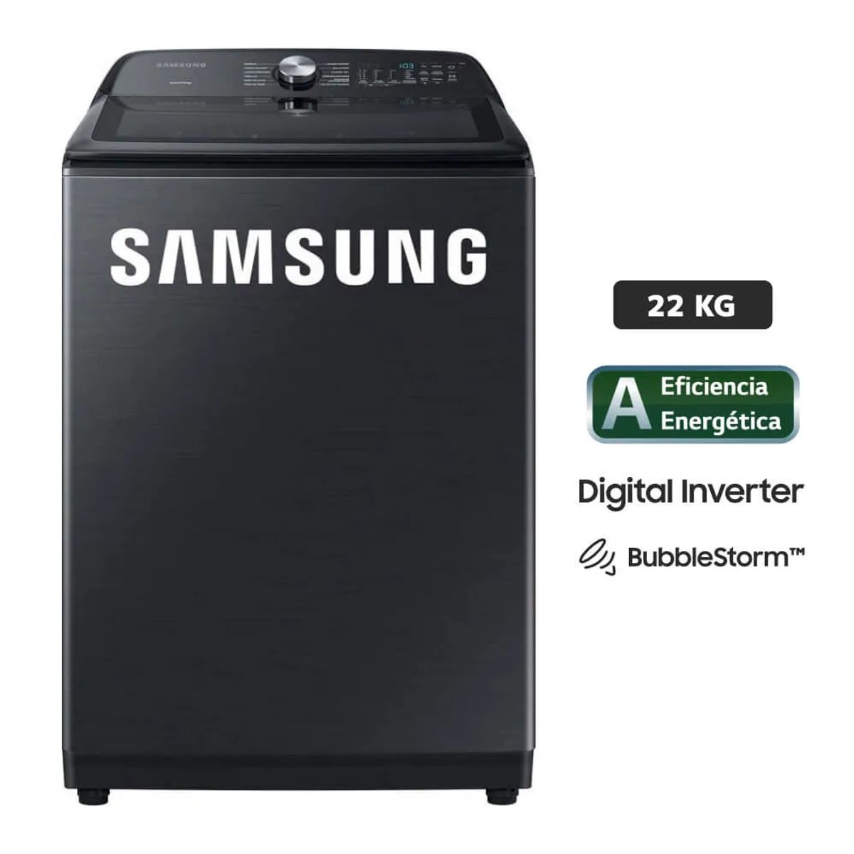 SAMSUNG - Lavadora Samsung 22Kg WA22A8377GVPE Bubble Smart