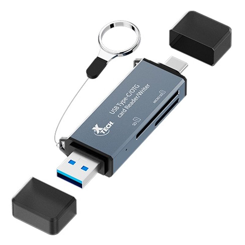 XTECH - Lector de tarjetas 2 en 1 USB-C / USB 3.0 Puerto SD - XTECH