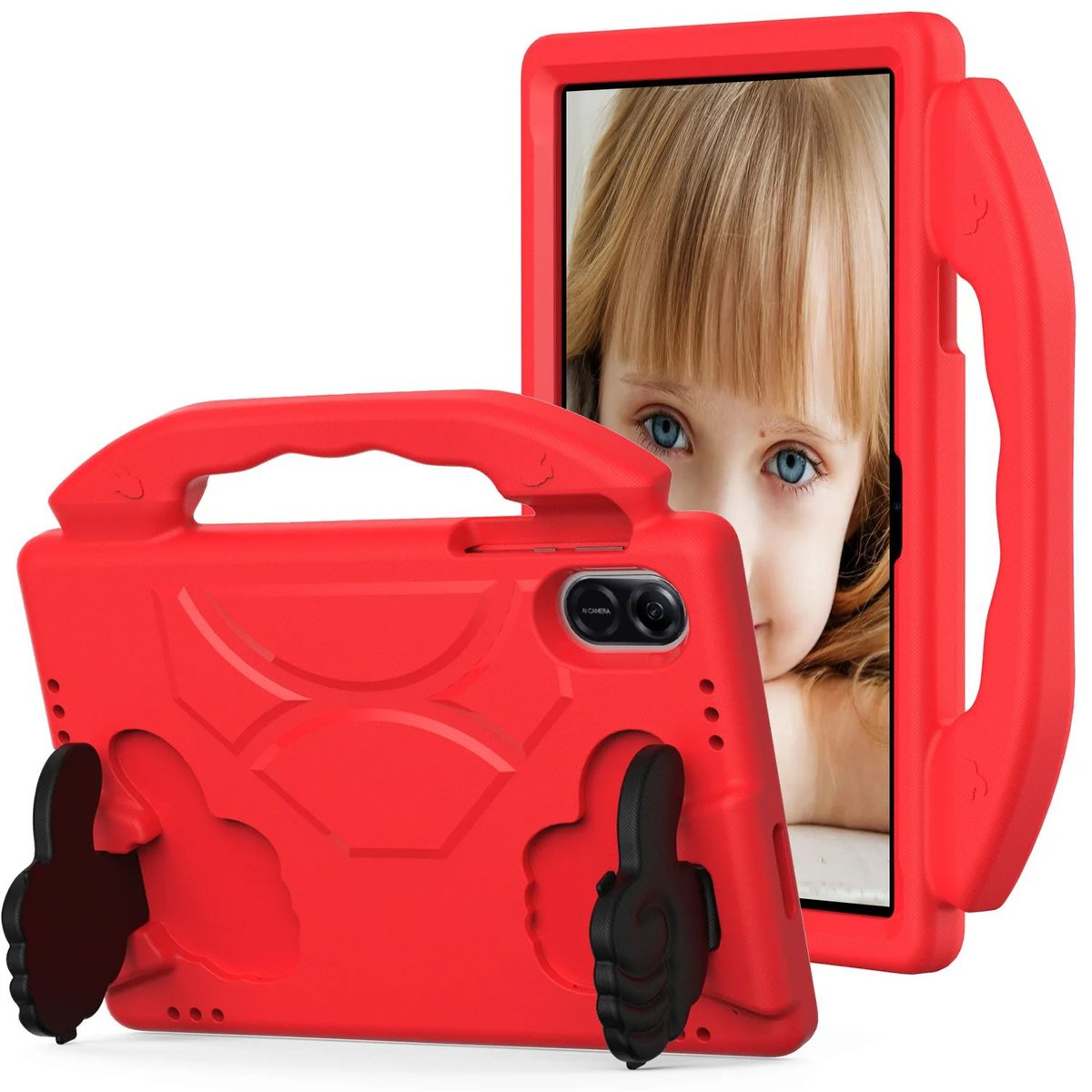 FUNDAANTIGOLPES - Funda de Goma con Diseño Like para Tablet Honor Pad X9 11.5 Rojo