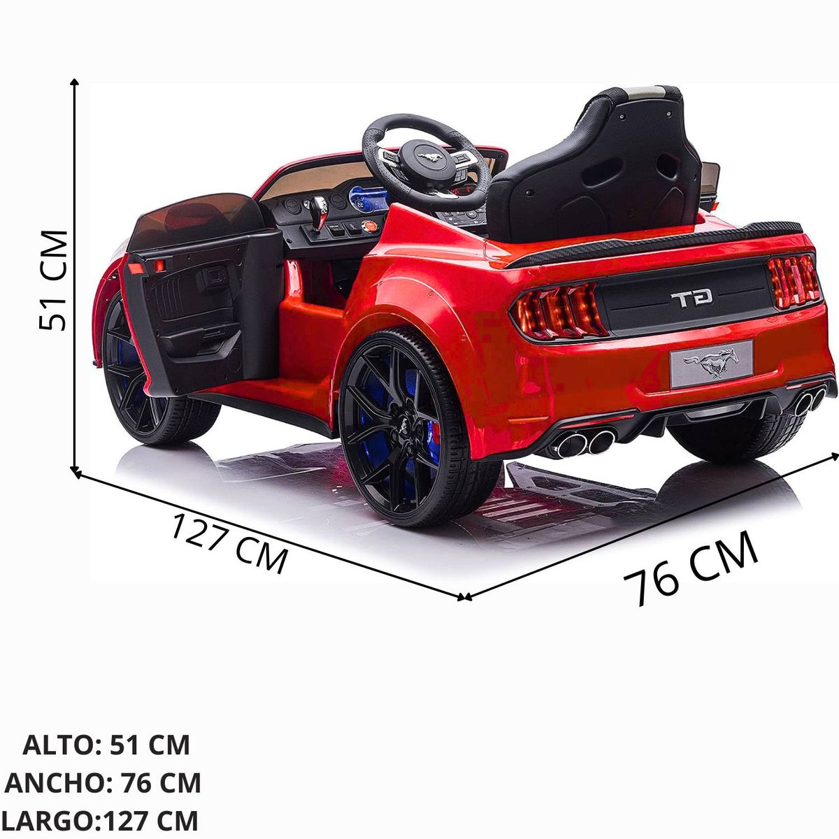 FORD - Autos Batería Ford Mustang GT Bronco Custom de 24 V.