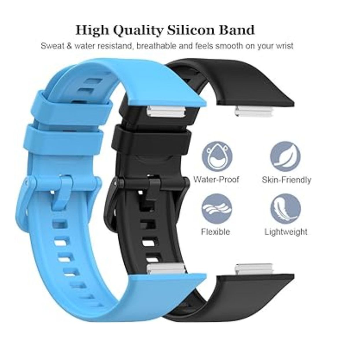 GENERICO - Correa de Silicona Para Huawei Fit 3 - Celeste