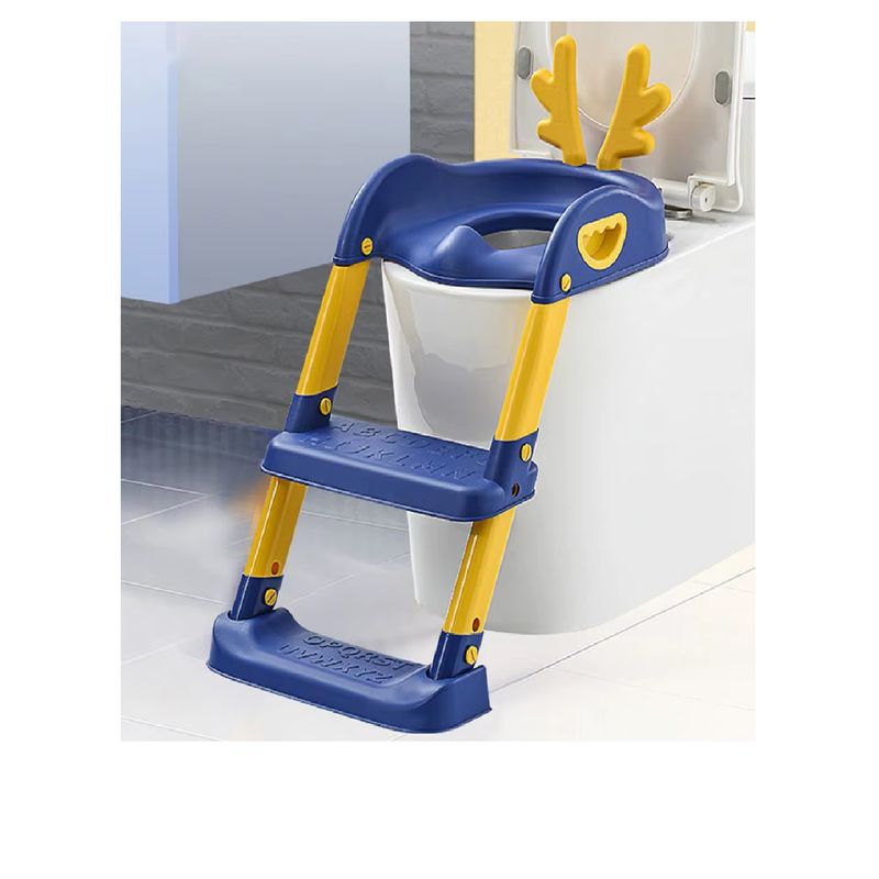 GENERICO - Asiento de inodoro con escalera para niños con orejas