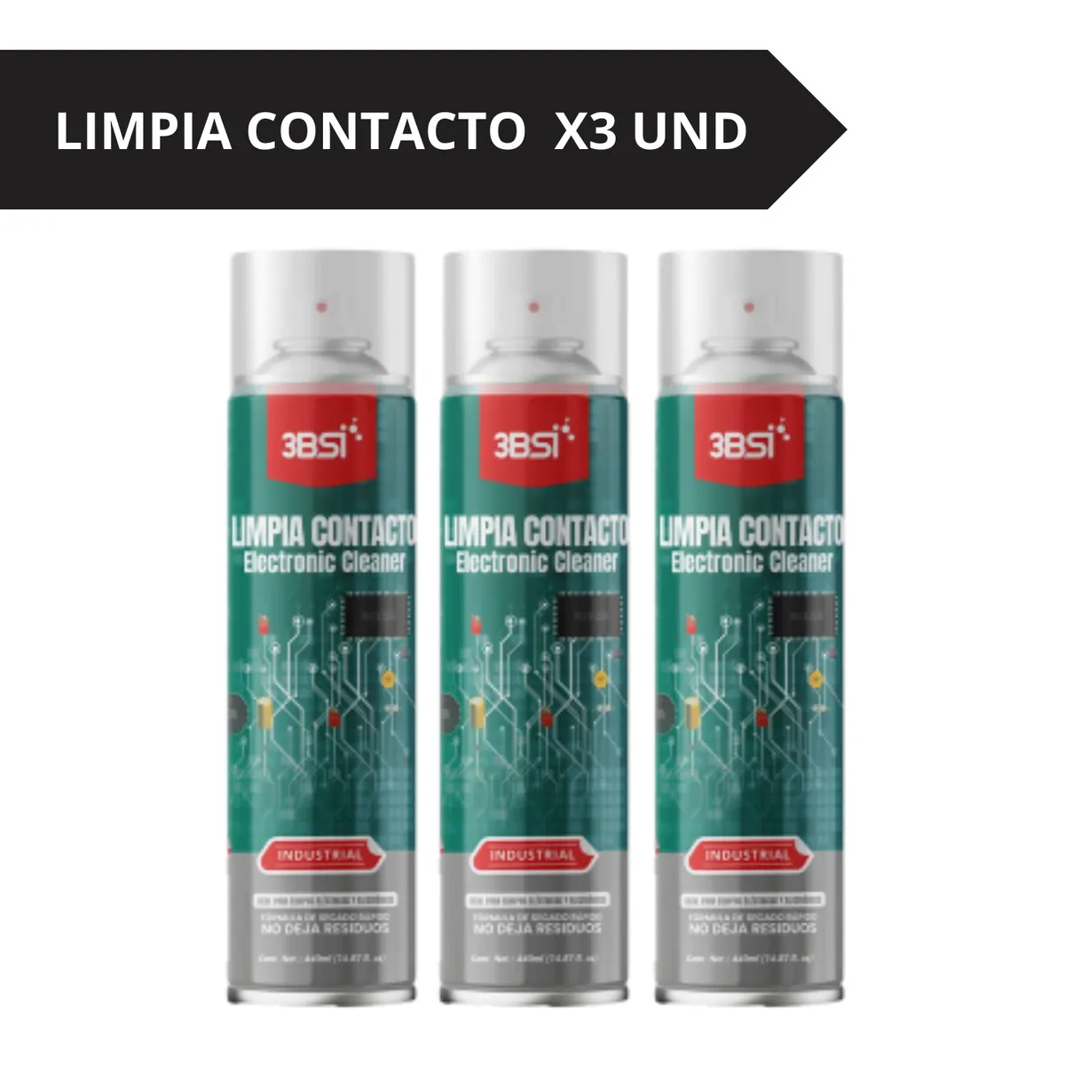 3BSI - SPRAY LIMPIA CONTACTO 440 ML X 3 UND