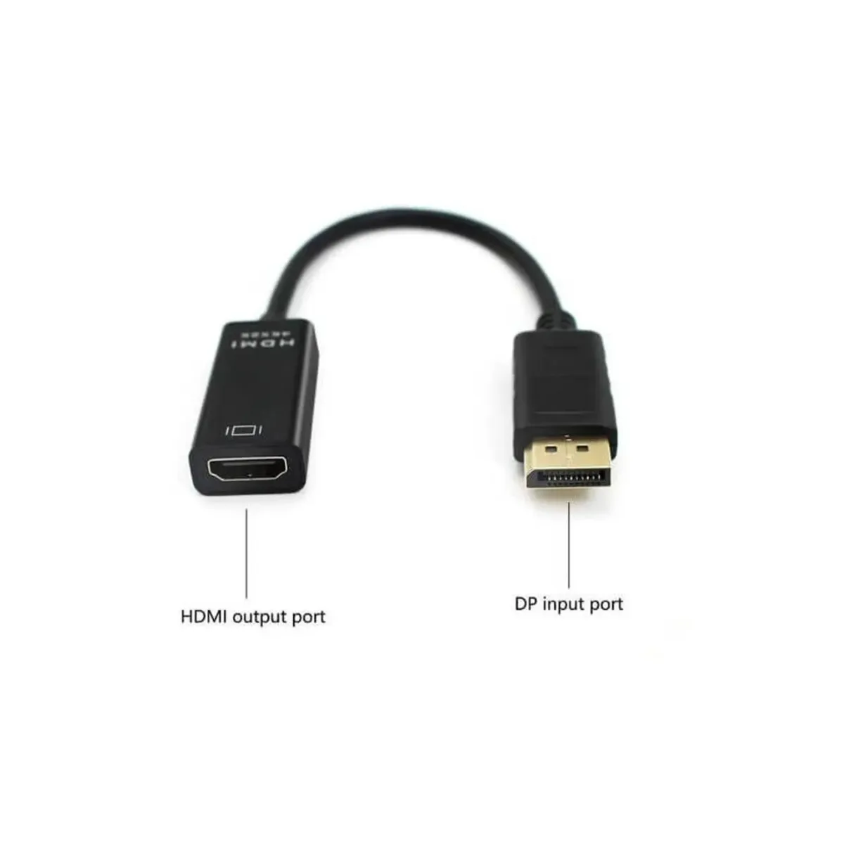 GENERICO - Adaptador Displayport a Hdmi Cable Convertidor Negro